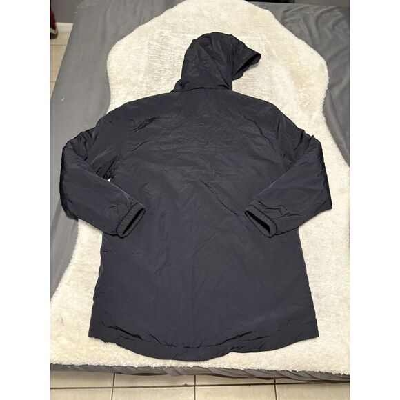 Pink Victoria Secret Womens Black Full Zip Medium Fleece Lined Jacket Hooded - Picture 2 of 8